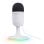 Micrófono Trust Yunix USB cardioide compacto RGB mute salida auriculares blanco