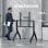 Meuble TV Onkron à roulettes 70-110 pouces - Support TV et tableau blanc interactif noir, 120,5 kg - Support TV et tableau blanc interactif avec VESA max. 1000x800 / TS2081-B