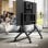 Meuble TV Onkron à roulettes 70-110 pouces - Support TV et tableau blanc interactif noir, 120,5 kg - Support TV et tableau blanc interactif avec VESA max. 1000x800 / TS2081-B