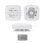 Détecteur d'incendie Ajax FireProtect HS, capteur optique blanc de fumée et de température, triple LED 85 dB