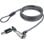 L-Link LL-NOTEBOOK-LOCK-NANO Nano Key 1,8 m Stahl/Schwarzes Vinyl Anti-Diebstahl-Kabel 2 Schlüssel