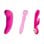 Kit de brinquedos sexuais Hugbox - Pacote individual - Rosa: Sugador de clitóris, vibrador de coelho e vibrador de varinha