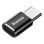 Adaptateur microUSB vers Type-C Baseus ABMU24ABK Noir Argent compact résistant