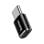 Adaptateur microUSB vers Type-C Baseus ABMU24ABK Noir Argent compact résistant