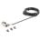StarTech.com LTULOCK4D Universal-Sicherheitskabelschloss mit 4-stelliger Zahlenkombination, K-Slot, Nano Wedge, 2 m, Schwarz/Silber
