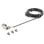 StarTech.com LTULOCK4D Universal-Sicherheitskabelschloss mit 4-stelliger Zahlenkombination, K-Slot, Nano Wedge, 2 m, Schwarz/Silber
