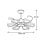 Ventilateur de plafond Bel Air Enebro DC 30 W 4 100 m³/h avec éclairage LED, 6 vitesses et télécommande