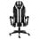 Silla gaming vidaXL Louren cuero sintético ergonómica reclinable 35x41cm blanca y negra