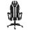 Silla gaming vidaXL Louren cuero sintético ergonómica reclinable 35x41cm blanca y negra