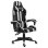 Silla gaming vidaXL Louren cuero sintético ergonómica reclinable 35x41cm blanca y negra