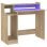 Escritorio vidaXL Campoamor madera contrachapada con LED y USB, diseño moderno, resistente humedad