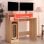 Escritorio vidaXL Campoamor madera contrachapada con LED y USB, diseño moderno, resistente humedad