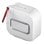 Coluna de som sem fios ultracompacta Hama 3,5 W Bluetooth IP67 branca com chamadas mãos-livres e mosquetão