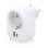 Regleta de pared Aisens 1 Schuko 1 USB-C 20W PD 3.0 1 USB-A 20W QC 3.0 GaN Blanco