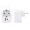 Regleta de pared Aisens 1 Schuko 1 USB-C 20W PD 3.0 1 USB-A 20W QC 3.0 GaN Blanco