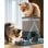 Oneisall Comedero Automático Doble para Gatos y Perros 3.5L con WiFi Control App Programable