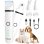 Tondeuse pour animaux Oneisall, lames blanches en acier/céramique, 4 accessoires, 2 vitesses