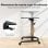 Escritorio Sense7 Móvil Altura Ajustable MDF 70x52cm Superficie Inclinable Ruedas Silenciosas