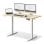SENSE7 Nojo Escritorio Regulable Eléctrica con Motor 120x60 Blanco/Marrón claro