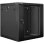 Armario rack Lanberg WF01-6612-10B 12U Mural 19" 60kg Cristal Templado Negro Autoensamblable