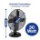 Ventilateur ProfiCare 25 cm Noir mat métallisé 30 W Oscillation silencieuse
