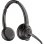 Auriculares Poly inalámbricos DECT con cancelación de ruido, micrófono y 180m de alcance, negro