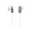 Auriculares Sony con cable, graves potentes, intraurales, gris y blanco, sin micrófono