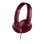 Auriculares Philips com fio BASS+ vermelhos com graves potentes e design compacto