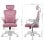 Bürostuhl Drift DRAIR35 Ergonomisch, Mesh Rückenlehne, Rosa, Höhenverstellbar, 120 kg, Nylon Basis