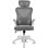 Silla ergonómica DRAIR35 estructura blanca, respaldo de malla, asiento gris, 120 kg