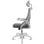 Silla ergonómica DRAIR35 estructura blanca, respaldo de malla, asiento gris, 120 kg Reacondicionado