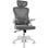 Silla ergonómica DRAIR35 estructura blanca, respaldo de malla, asiento gris, 120 kg