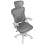 Silla ergonómica DRAIR35 estructura blanca, respaldo de malla, asiento gris, 120 kg Reacondicionado