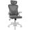 Silla ergonómica DRAIR35 estructura blanca, respaldo de malla, asiento gris, 120 kg Reacondicionado