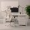 Silla ergonómica DRAIR35 estructura blanca, respaldo de malla, asiento gris, 120 kg