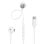 Auriculares JBL con cable USB-C Pure Bass, Hi-Res Audio, micrófono, blanco