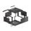 Bastidor Lanberg WF01-6606-00B 6U 60kg Schwarz Wandmontage Bastidor