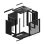 Bastidor Lanberg WF01-6412-23B 12U Noir 60kg Verrouillage Clavier