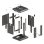 Bastidor de pared Lanberg WF11-3304-10B 4U 10" Cristal Templado Negro IP20 30kg