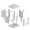 Bastidor de pared Lanberg WF11-3304-10S 10" 4U 30kg vidrio templado gris IP20 montaje propio
