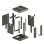 Bastidor de pared Lanberg WF11-3309-10B 9U 10" Vidrio Templado Negro IP20 30kg