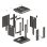 Wandrack Lanberg WF11-3306-10B 6U 30 kg Tastatursperre Kabelmanagement Wandrack