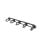 Panel de gestión de cables Lanberg AK-1205-B 1U 19" Metal Plástico 5 aros Negro