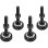 Pies para rack Lanberg AK-1602-B M10 ABS Metal Negro RAL9004 60kg Pack 4