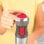 Liquidificador de imersão Ufesa BP4654 1200W com 20 velocidades, 4 lâminas e acessórios pretos e vermelhos