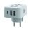Adaptateur universel SANS NOM 830C Schuko Type F, USB-A x2, USB-C, multiprise internationale