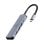 Adapter Gembird A-CM-COMBO5-03 USB-C 87W 5 Gbit/s HDMI 4K Silber