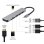 Adaptador Multiportas Gembird A-CM-COMBO6-02 USB-C HDMI 4K SD MicroSD USB 3.1/2.0 Cinzento