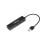 Hub NATEC 3 puertos USB 2.0 + 1 puerto RJ-45 Ethernet modelo Dragonfly compacto negro