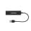 Hub NATEC 3 puertos USB 2.0 + 1 puerto RJ-45 Ethernet modelo Dragonfly compacto negro